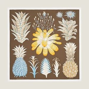SOLD Hermes Index Bromeliaseae Scarf 90